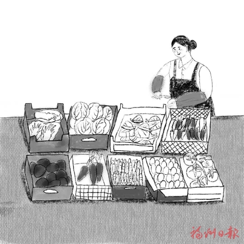 母亲的摊位