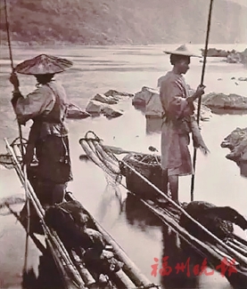 近代闽江流域的竹筏